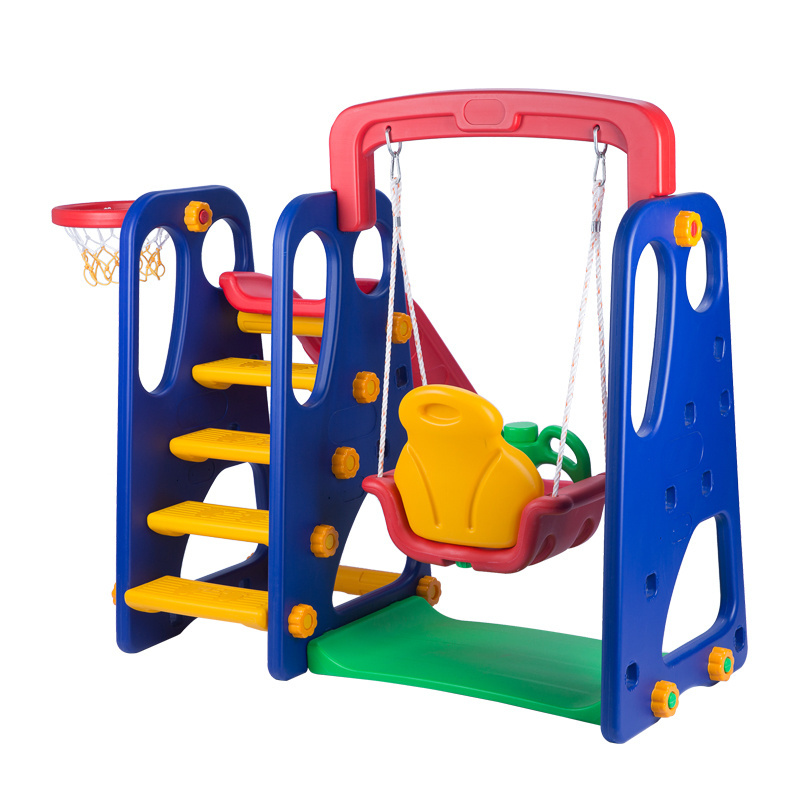 Kids Outdoor Playground Plastic Swing And Slide