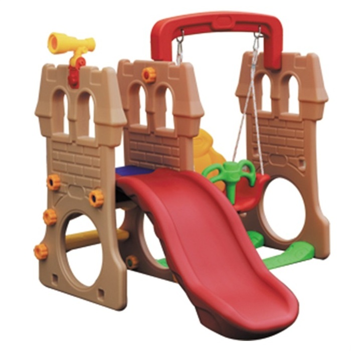 Multifunctional Various Color Indoor Plastic Slide Swing Set