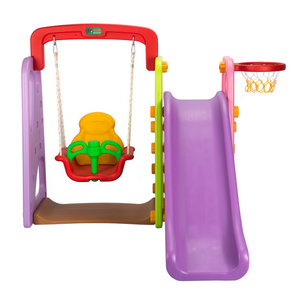 Combination Indoor Slide And Swing For Kids