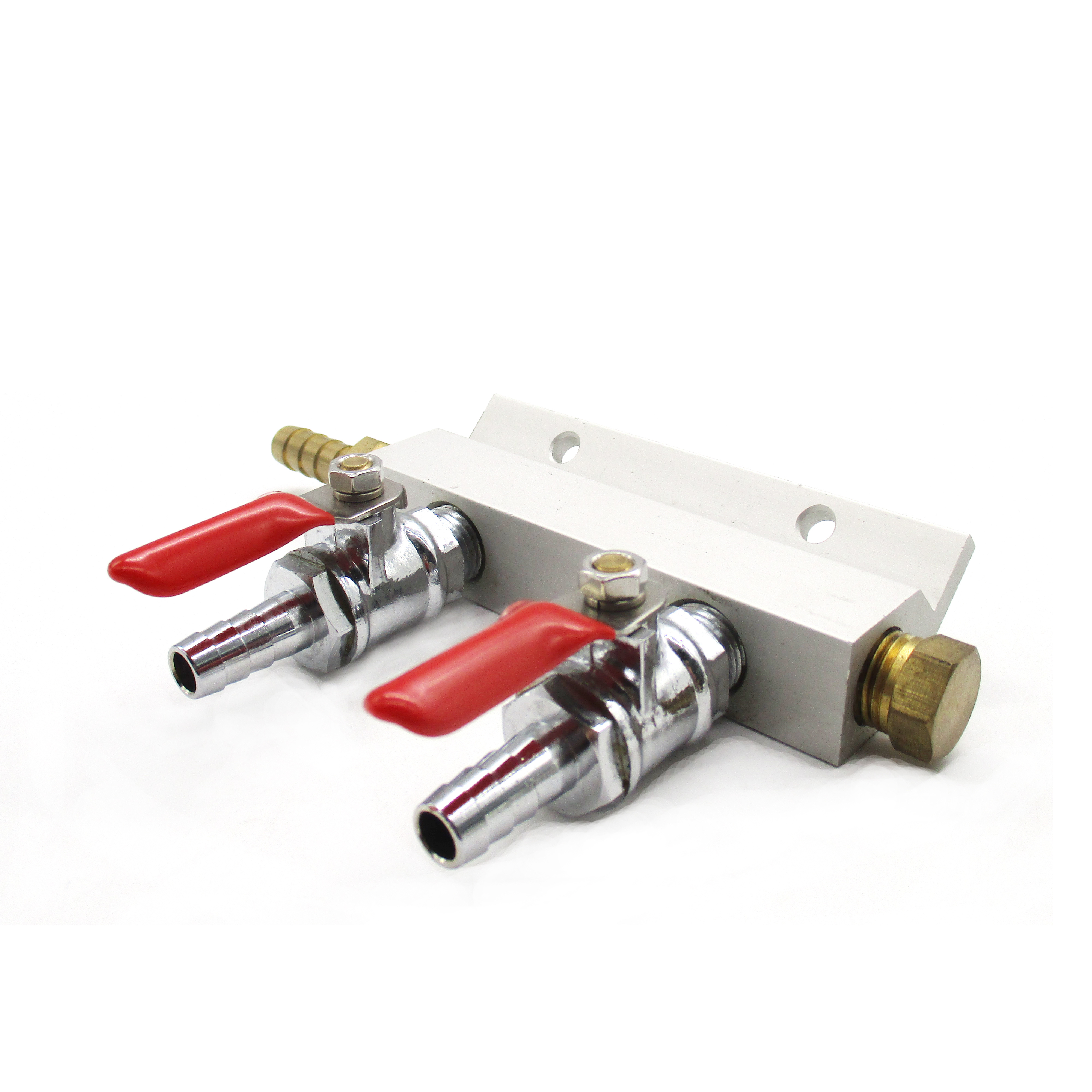 CO2 Gas Splitter 2 Way Gas Manifold for Homebrew Distributor Aluminum Check Kitchen Gas Shut-off Valves Faucet Valve HYDRAULIC