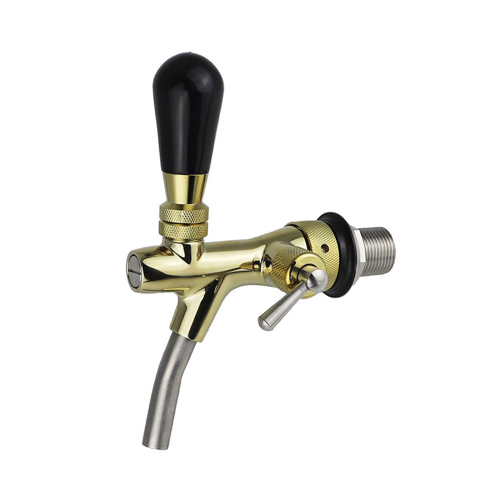 Hot Selling Gold Adjustable Draft Drink Beer Dispenser Tower Tap Faucet Tap with Tap Handle