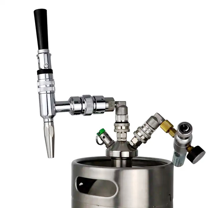 Food Grade Stainless Steel 304L Nitro Coffee Stout Beer Tap Faucet for Bar Keg Tower Draft Beer Drink Dispensing Equipment