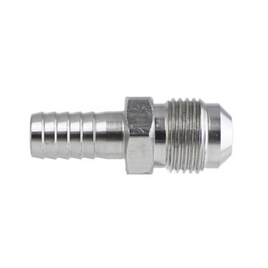 Stainless Steel Beverage Parts Straight Union 10mm OD Hose Harb To Male Flare Adapter Brass  Plumbing Fitting