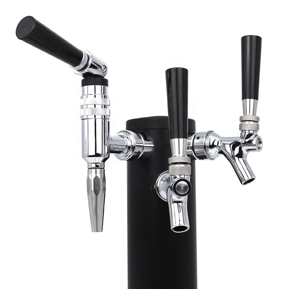 Chrome Plated Stainless Steel Beer Stout Tap Nitrogen Coffee Keg Tower Faucet Drink Dispenser