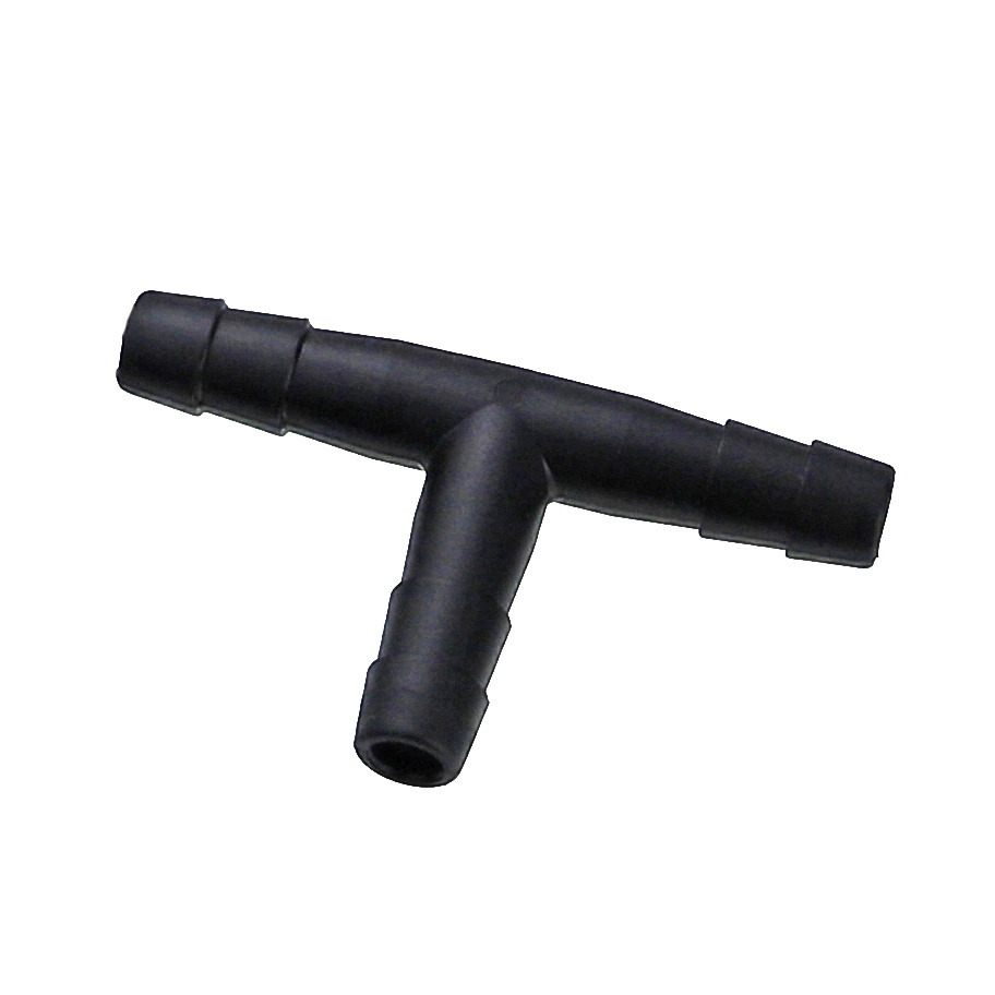 1/4 Inch Hose Barb Equal T Tee Type 3 Way Plastic Joint Splicer Union Fitting for Air Line Tube