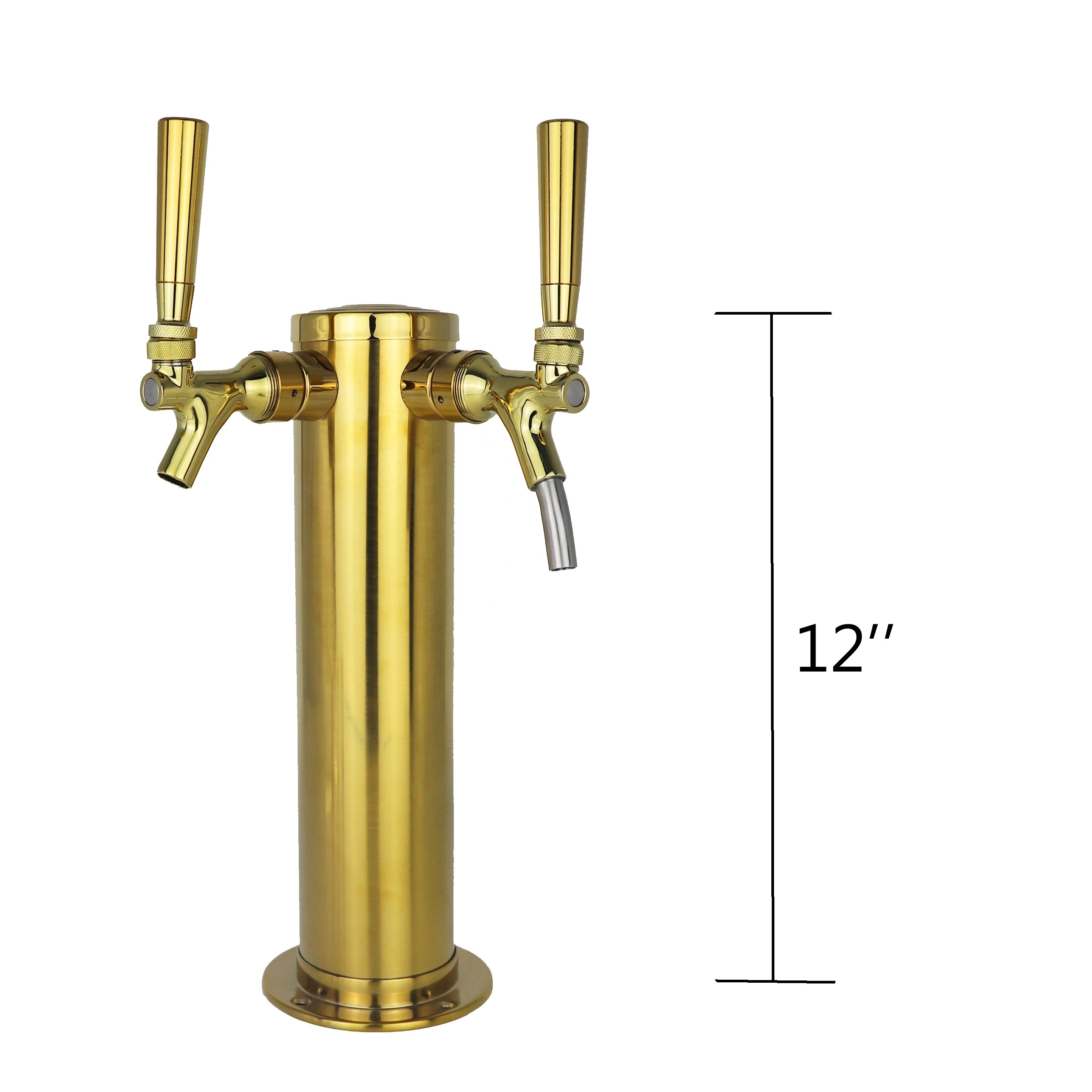 Beer Accessories Stainless Steel 2 Hole Beer Taps Faucet Drink Dispenser Beer Tower