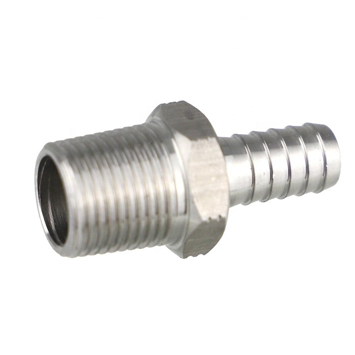 Beer Dispenser Cool Machine Parts Stainless Steel Male Hose Barb Fitting Quick Connector Adapter Thread Hexagonal Pipe