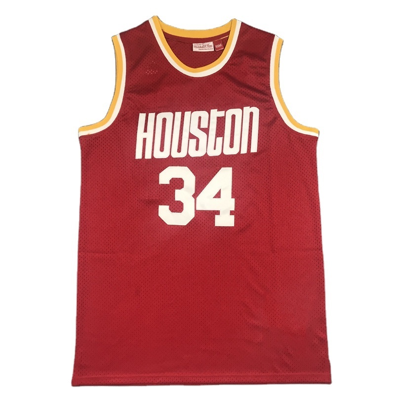 Hakeem Olajuwon Houston Throwback Jerseys #34 Classics Retro Stitched Usa Basketball Jersey red