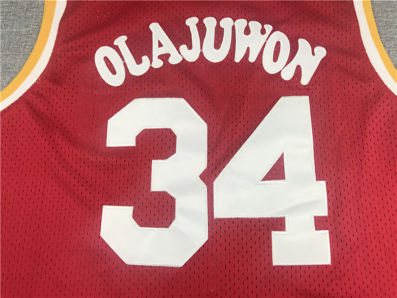 Hakeem Olajuwon Houston Throwback Jerseys #34 Classics Retro Stitched Usa Basketball Jersey red