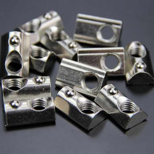 European Standard T Clinch Thread Insert Hammer Hardlock Slot Bolt Nut M8 Self Locking Square Fasteners Spring Nut