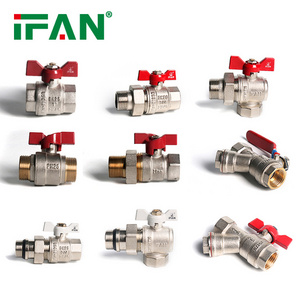 IFAN High Pressure 1/4'' 2 Inch 3 Way Water Ball Valves Union Lockable Forged Brass Ball Valve