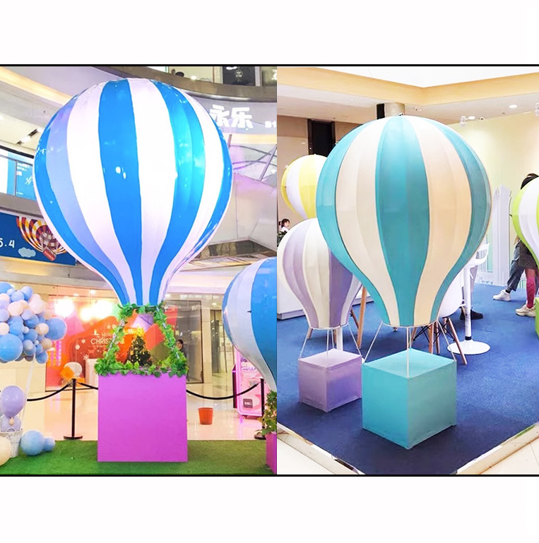 Wholesale Fashion Commercial Wedding Party Decoration Fiber Glass Hot Air Balloon Model Prop For Outdoor Decoration