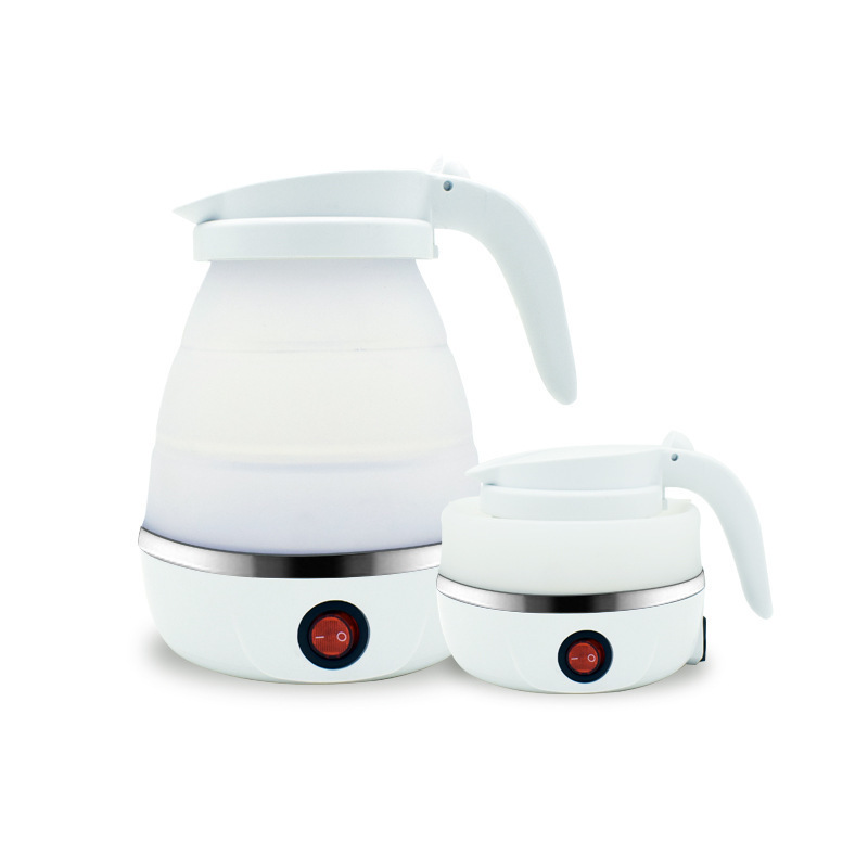 110v 220v Travel portable Silicone foldable 0.6L 600w electric kettle folding mini electric kettle