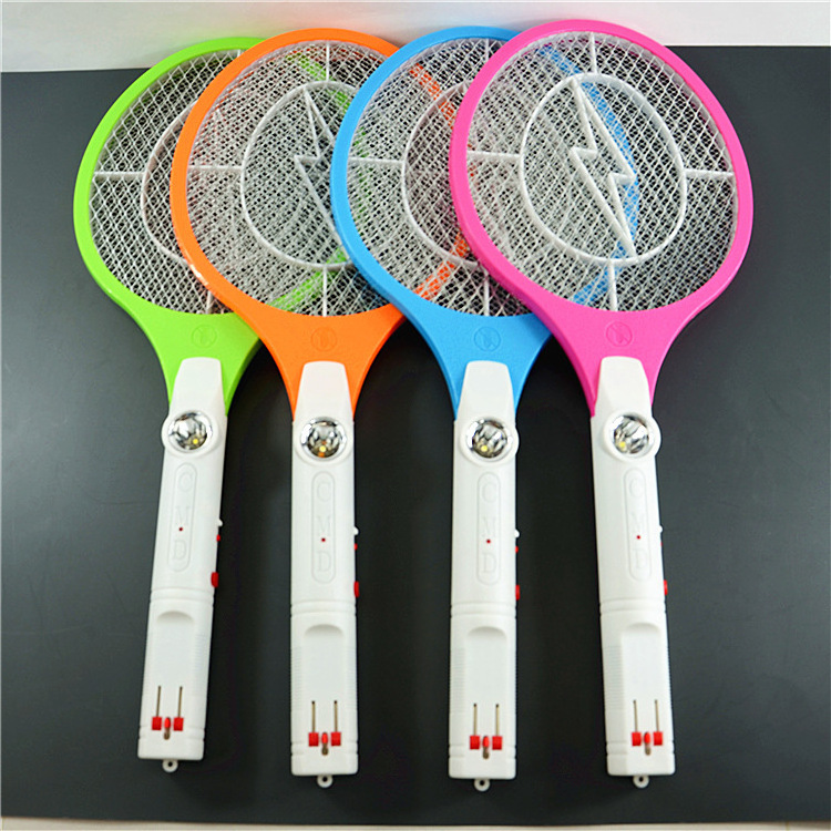 high quality electronic mosquito killer bat fly swatter Handheld Bug Zapper Racket with flashlight