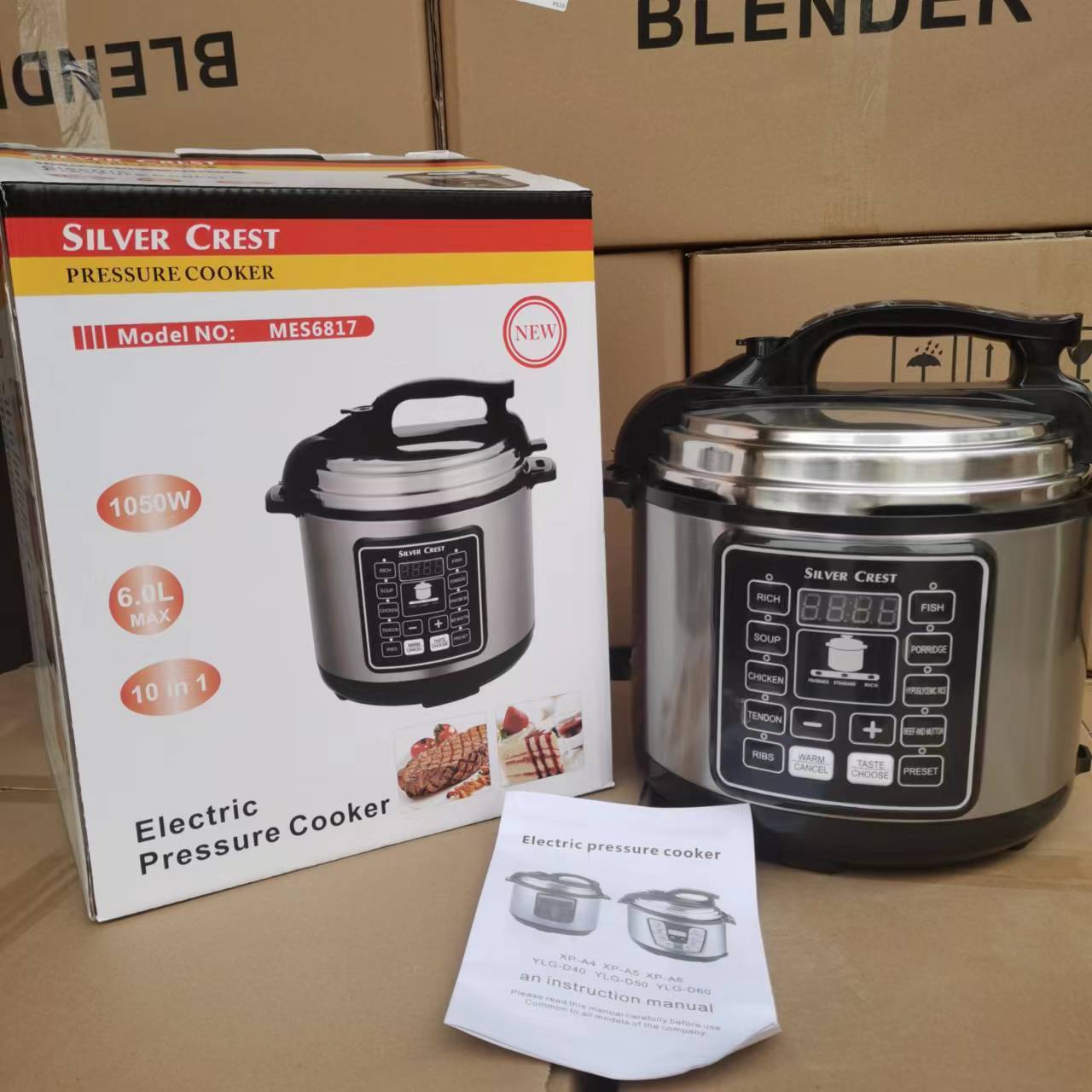 Silver crest 6L digital smart pressure cooker stainless steel rice cooker Electric pressure cooker