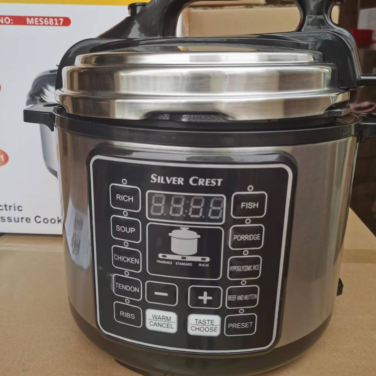 Silver crest 6L digital smart pressure cooker stainless steel rice cooker Electric pressure cooker