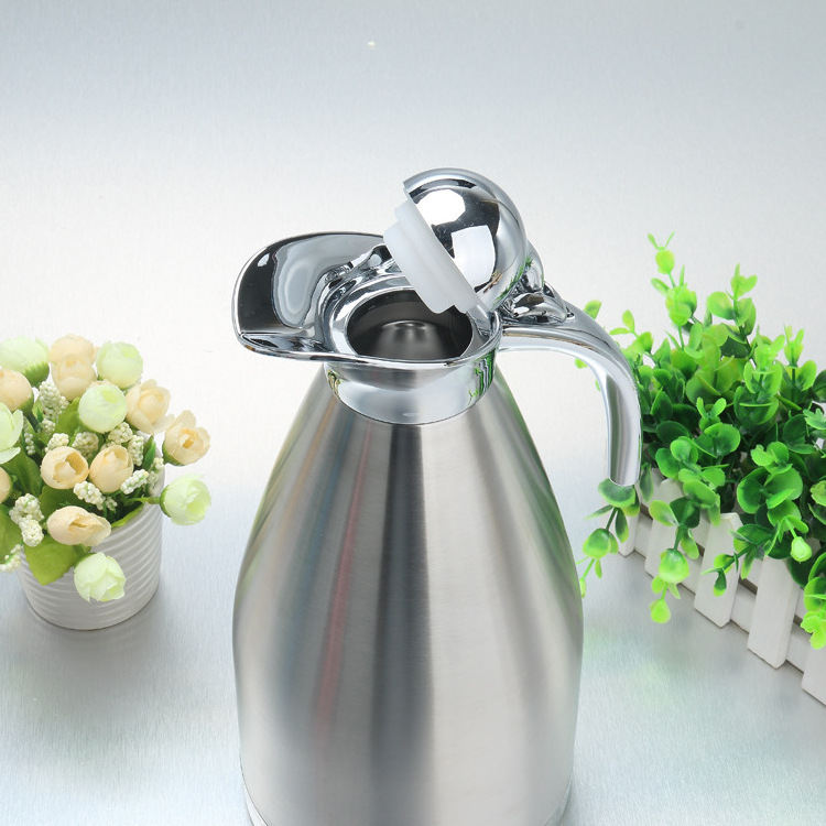 1.5 Liter Stainless Steel Double Walled Thermal Coffee Serving Carafe ,Vacuum Insulated Hot Water Kettle