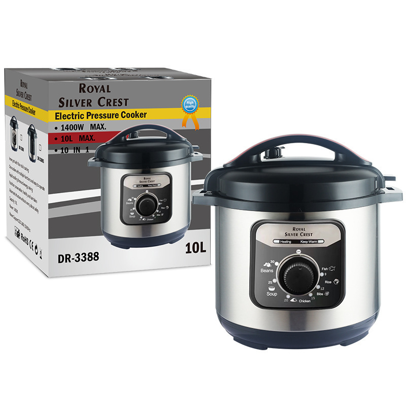 Silver crest 1400W 10 In 1 Stainless Steel 10 Liter Rice Cooker Electric Pressure Cooker