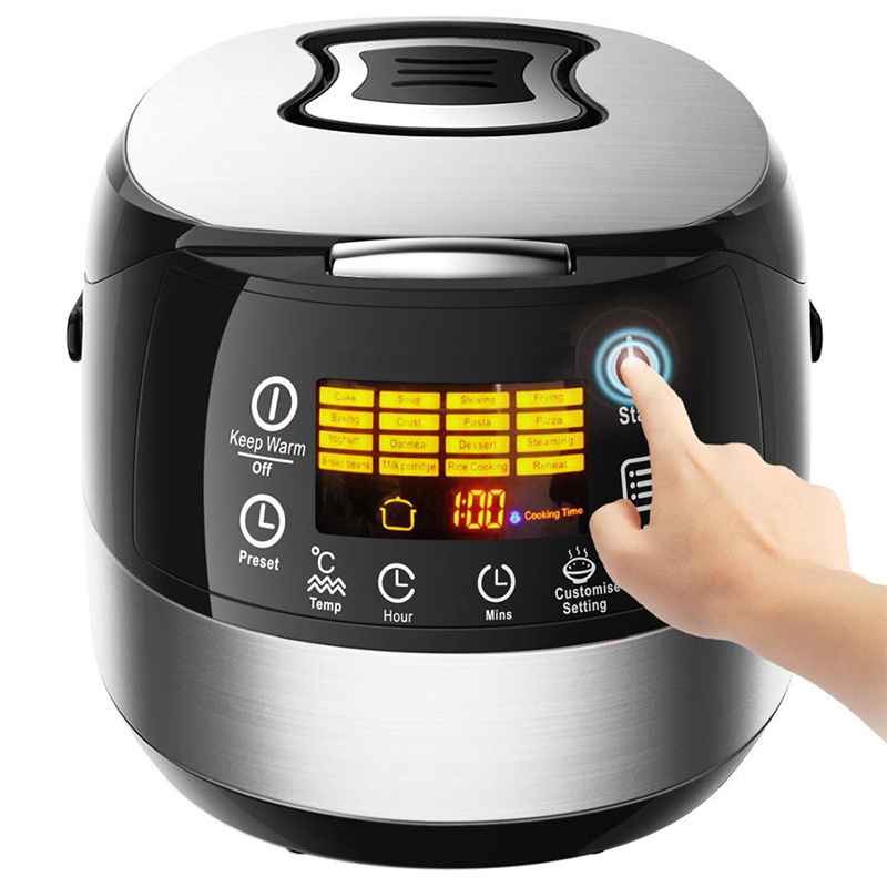 OEM Hotel 5L Stainless Steel 3D keep warm Cooking time and temperature adjusted by yourself Slow cooker Rice Cooker