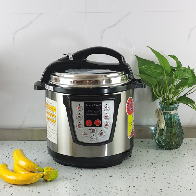 Factory Direct New 6L Silver Crest Non-Stick Coating Inner Pot Household Coocker Electric Pressure Cooker