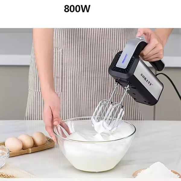 Hot Sale Home Appliances Quality 800w Power Copper Motor Egg Electric Manual 5 Speeds Stainless Steel Hand Mixer