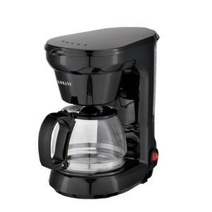 110V 220V Hot sales High Quality Black 6 cups Portable Electric Anti-drip Coffee Maker Machine