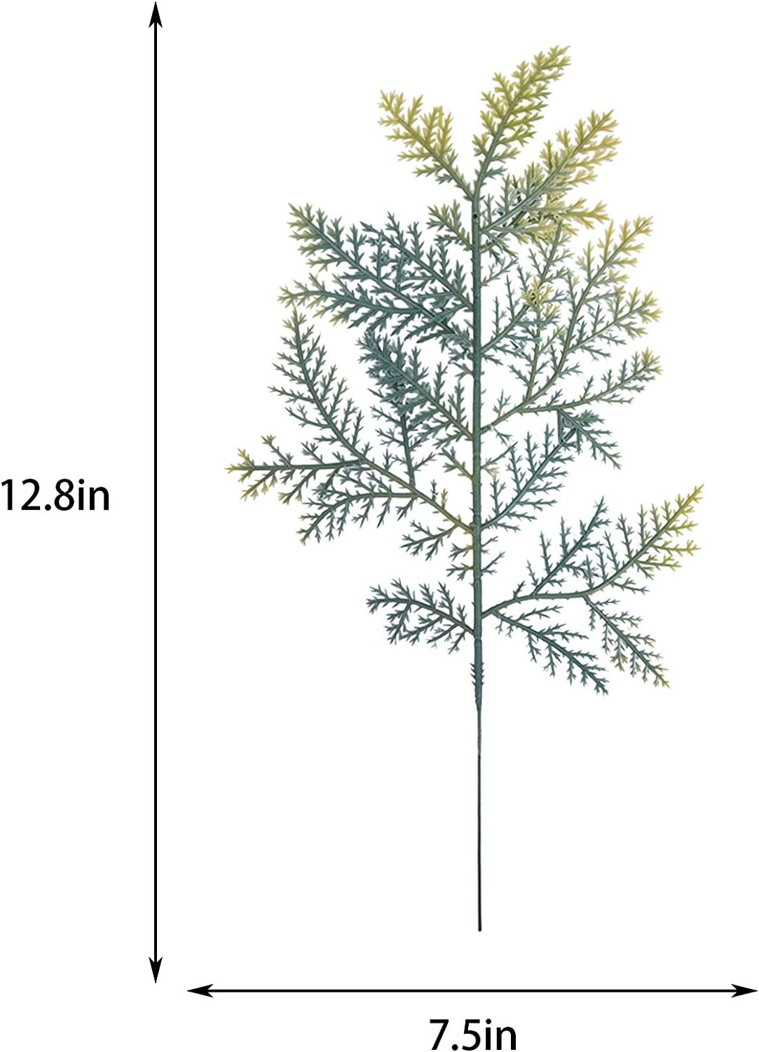 Artificial Pine Branches-13.3x7 Inches Christmas Faux Pine Needles Greenery Leaves-Faux Cedar Pine Twigs Stems Picks