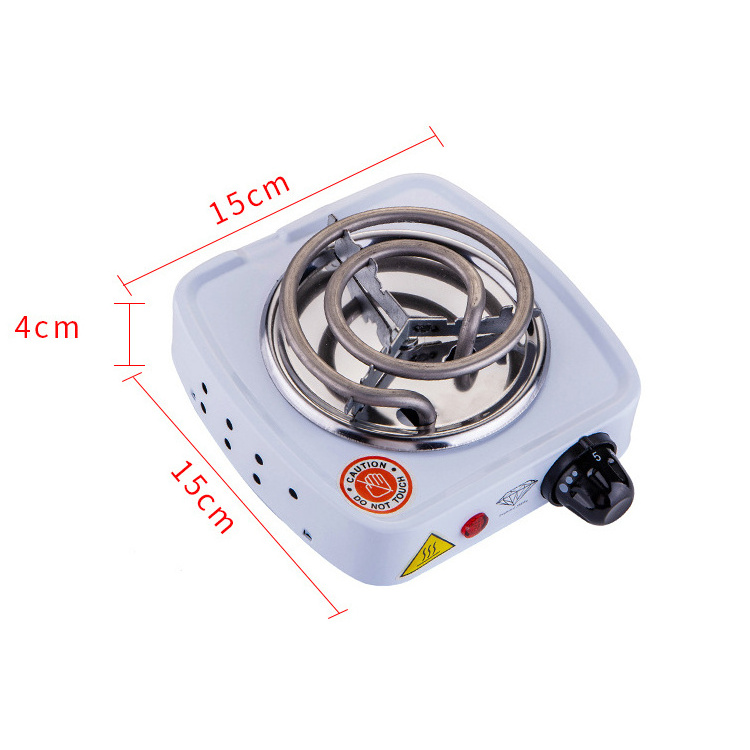 Electric 500W Charcoal Heater Stove Mini Stove Hot Plate Home Heater with Indicator Light and Non-Slip Rubber feet mini stove