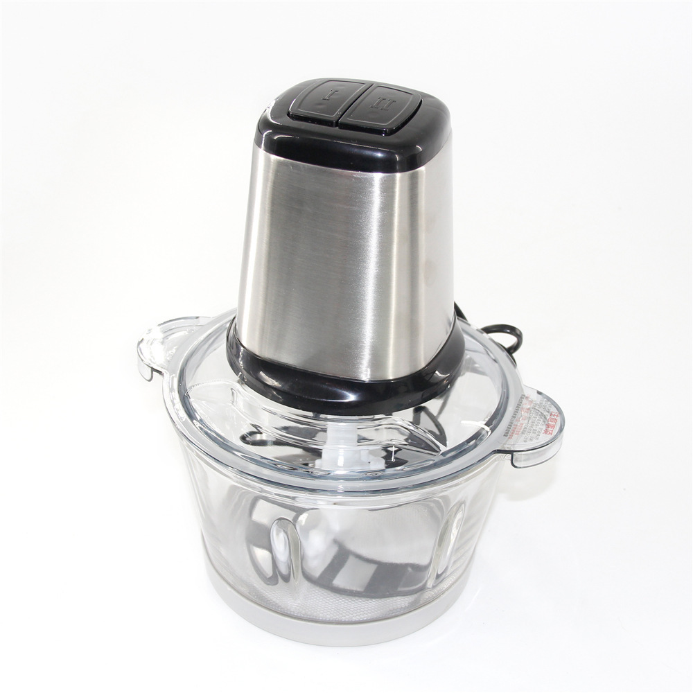 Food Processor Slicer Glass Bowl 2L Capacity Electric Chopper machine multi function meat grinder meat chopper