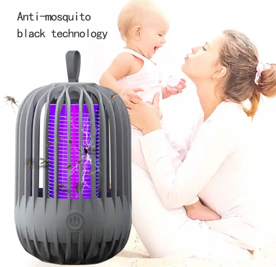 Birdcage Electric Shock Mosquito Killer Lamp Portable Hanging Insect Repellent Mosquito Repellent with Night Light