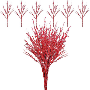 15 Pack Red Glitter Valentines Day Gifts Tree Filler Valentines Day Decor  Valentines Decorations Tree Picks Sprays Stems Branch