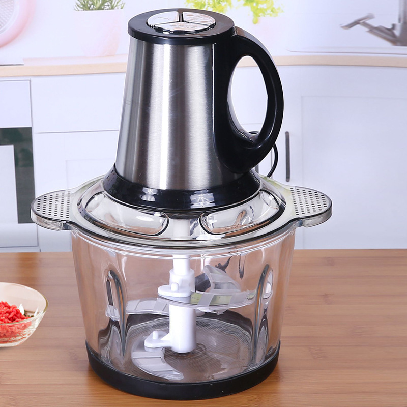 Silver Crest 3L Glass Bowl Grinder for Meat vegetables Electric Food Chopper Food Processor