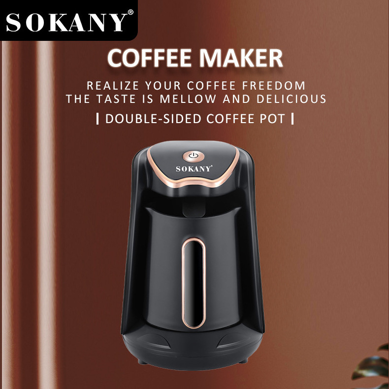 Hot Selling New Design Plastic body electric 250ML Mini Turkish coffee maker for Home