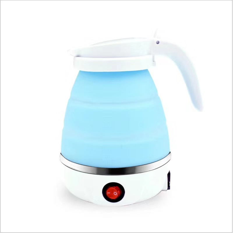 110v 220v Travel portable Silicone foldable 0.6L 600w electric kettle folding mini electric kettle