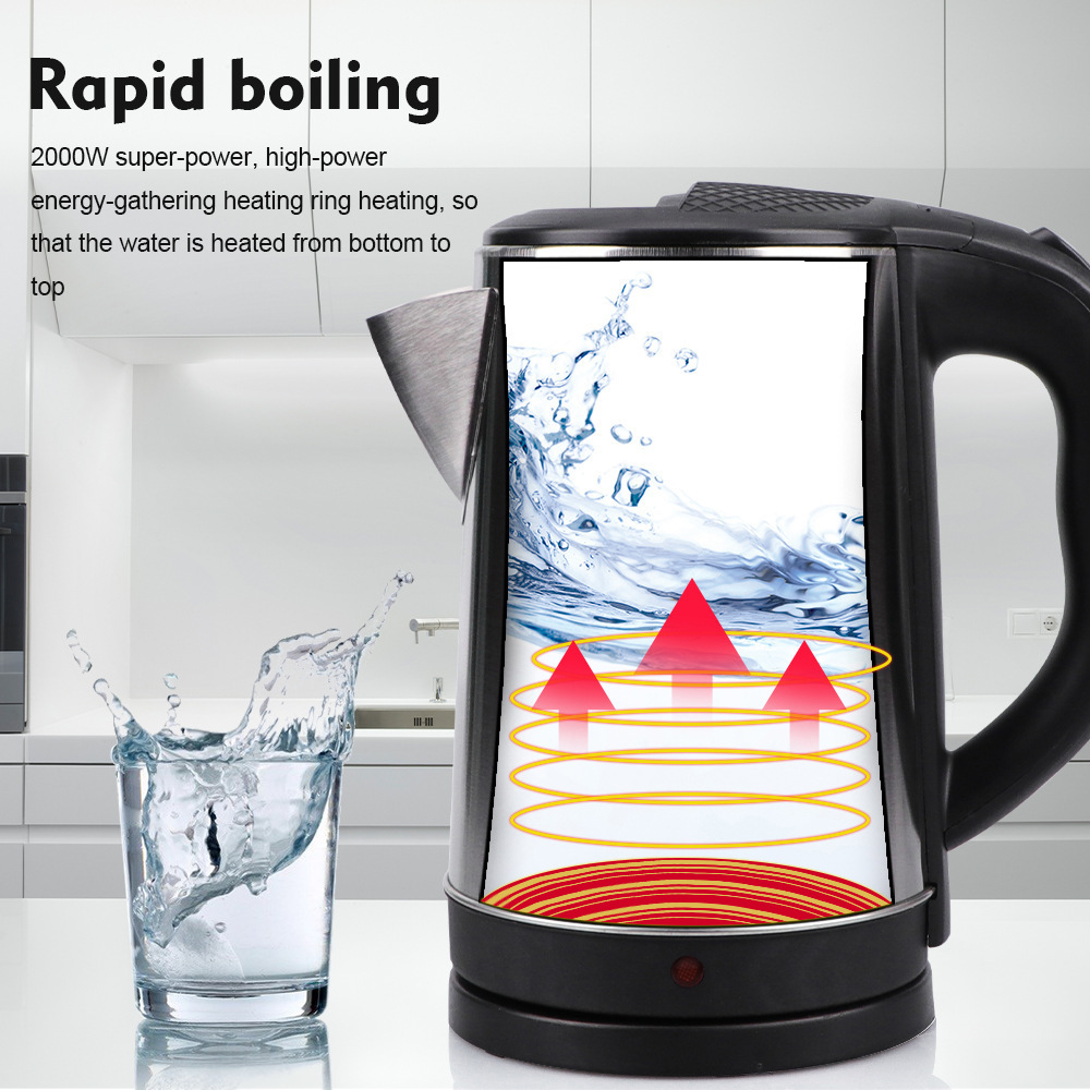 2.3L 2000W Cheap Price Stainless Steel Fast Water Boiler smart kitchen appliances stocks electric kettle set for hotel