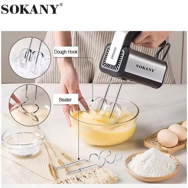 Hot Sale Home Appliances Quality 800w Power Copper Motor Egg Electric Manual 5 Speeds Stainless Steel Hand Mixer