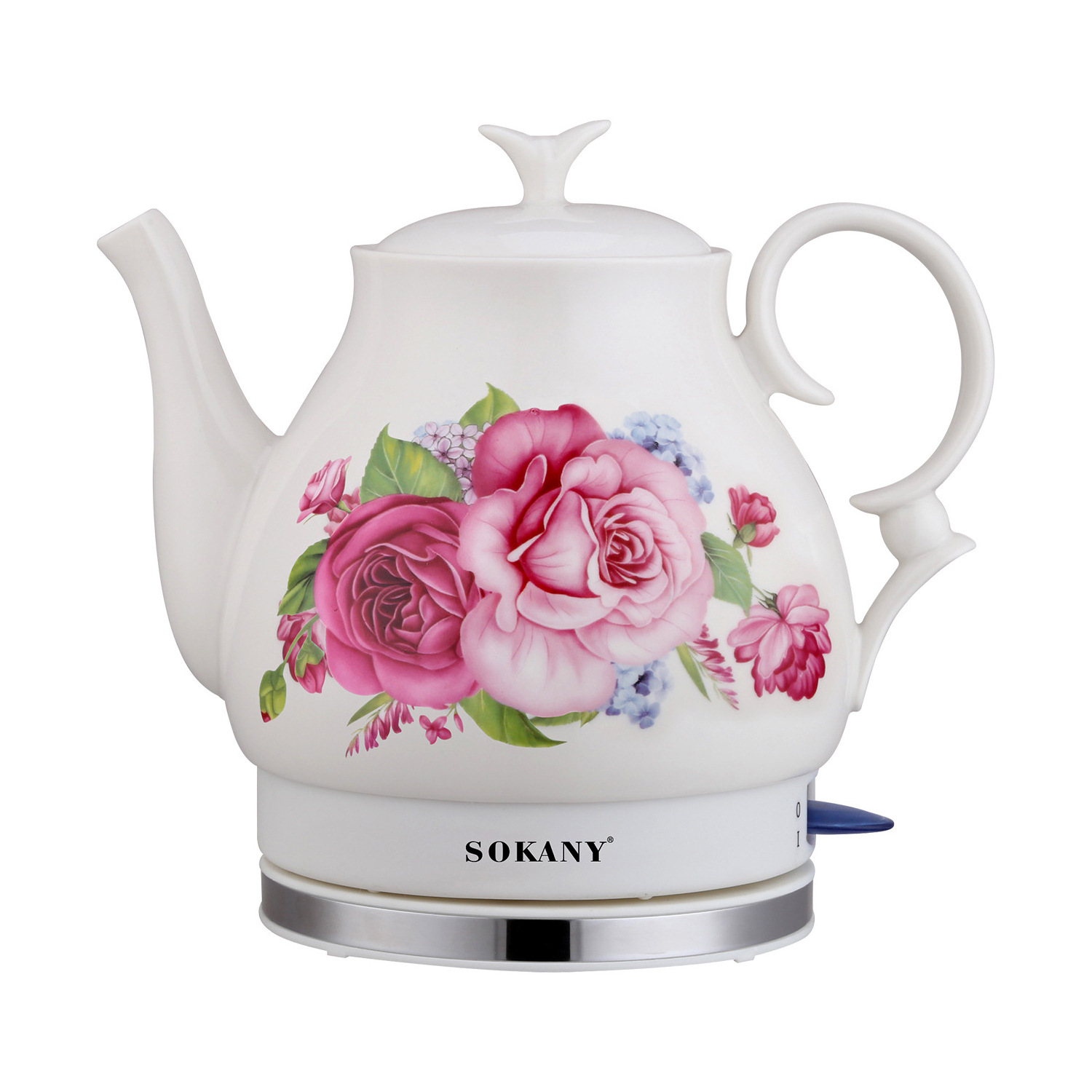 Household Appliances 1.6L 1000W Electric Ceramic Tea Kettle Porcelain Electric Kettle