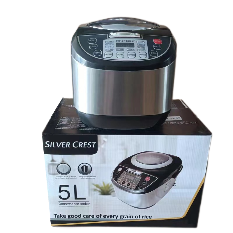 Visible 5L Advanced Multifunctional Silver crest Smart Automatic Multi Non-Stick Stainless Steel Digital Electric Rice Cooker