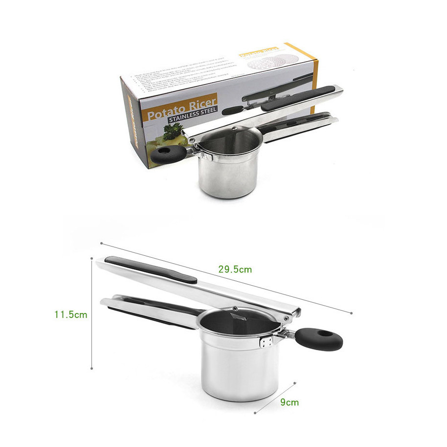 Potato Ricer Best Sale Vegetable Ricer and Potato Masher, Stainless Steel with Black Handles Fruit & Vegetable Tools