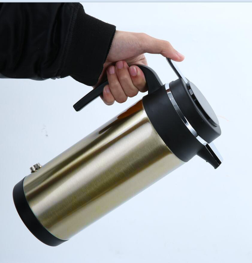 DC12V/24V Car Kettle 1200ML Electric Car Kettle Travel Heater Water Bottle Large Capacity Tea Coffee Milk Car Boiler