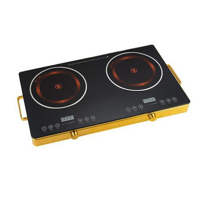 Kitchen Ceramic Stove 3500W Grill 2 Burner Cooking Electric Ceramic Stove Infrared Double Induction Cookers