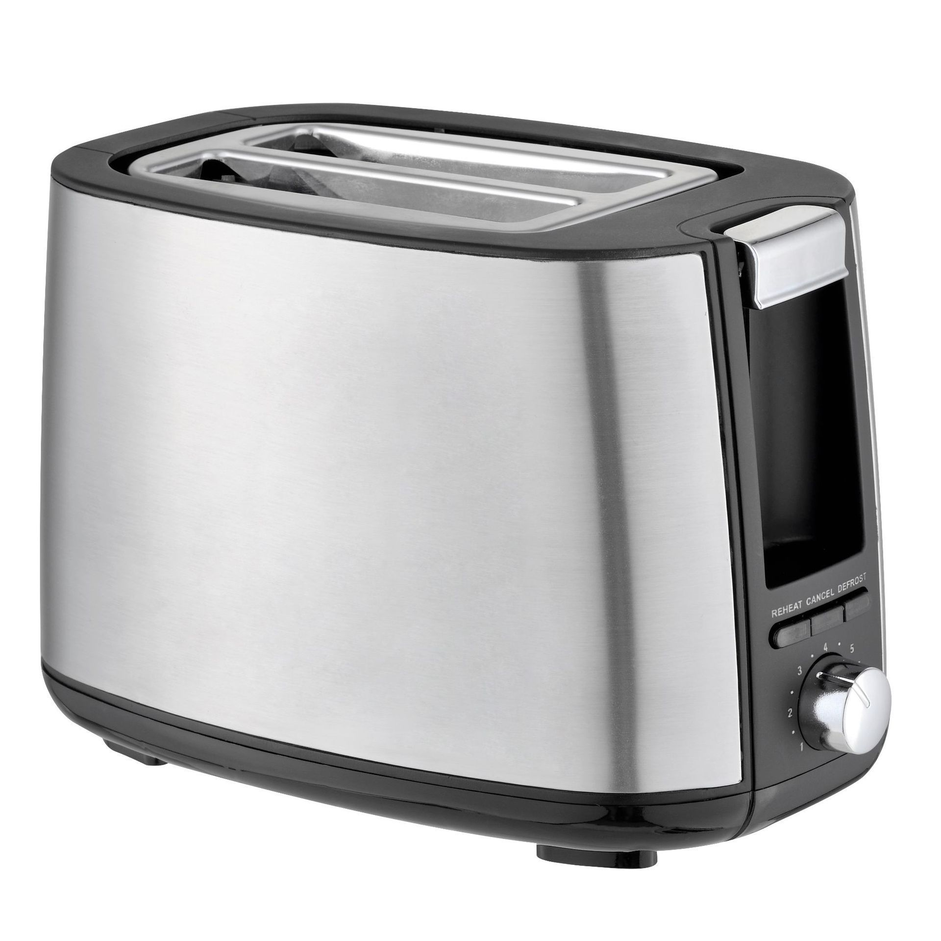 Toaster 2 Slice Factory Custom OEM Smart Stainless Steel Extra Wide Slot Household Use Breakfast Bread Toaster