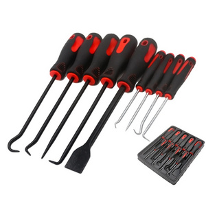 9Pcs Long Hook and Pick Set with Magnetic Telescoping Pick Up Tool Kit Precision Scraper Gasket Scraping Hose Removal Puller