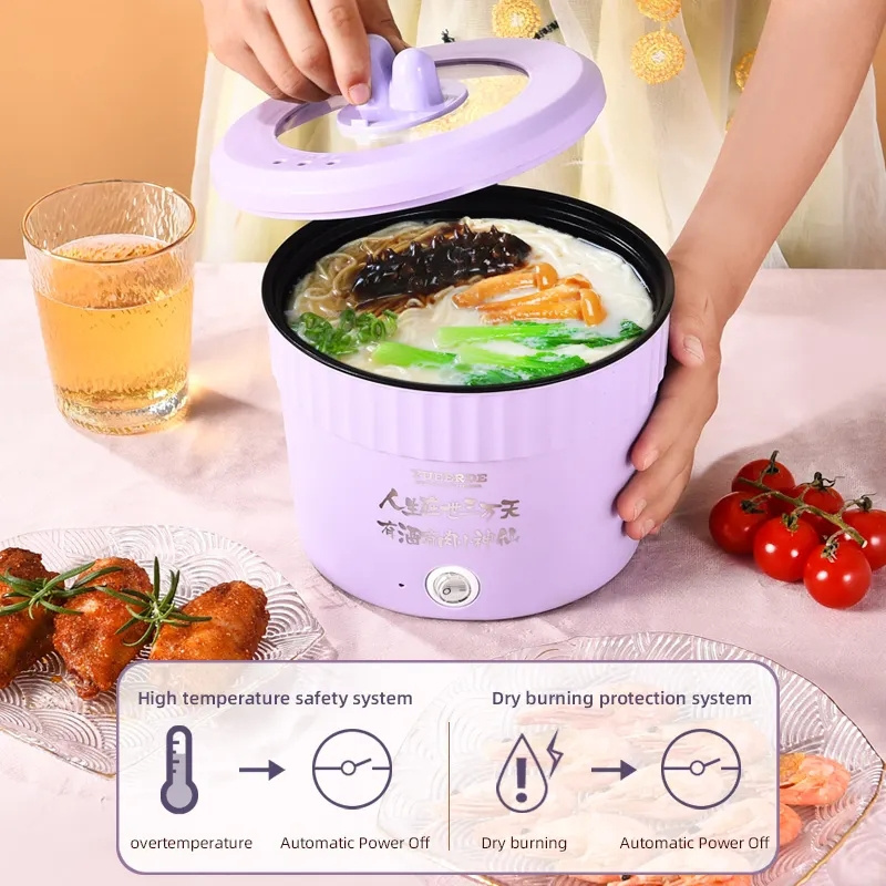 Multi functional fast food mini cooking pot dormitory student pot small household instant noodle electric hot pot