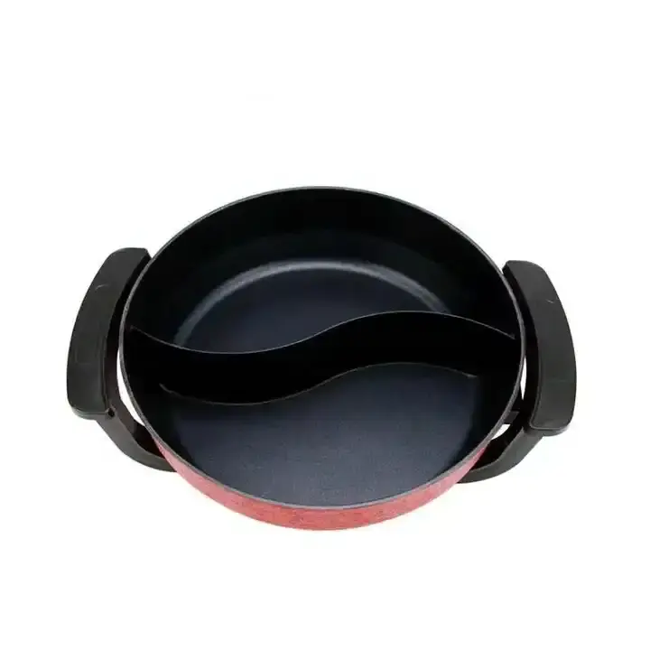 hot selling portable Korean style electric nonstick two-flavor hot pot electric sauce pan