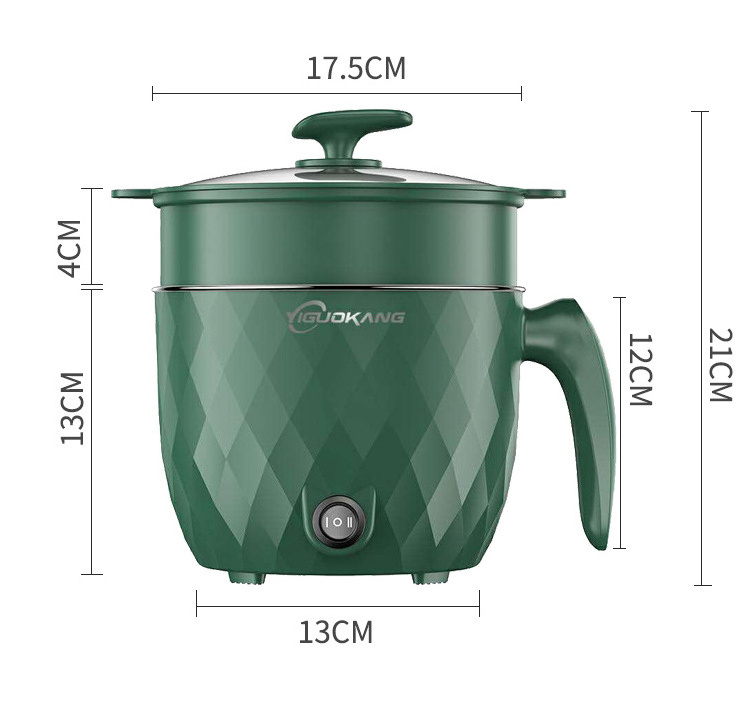 1.8L Household Electric Cooking Pot Student Dormitory Cooking Noodle Pot Small Electric Hot Pot