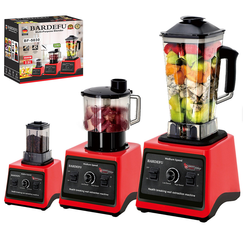 BARDEFU 9500w Popular Smoothies Shakes Food Chopping Blender and Food Processor Combo 3 in 1 Food Processor