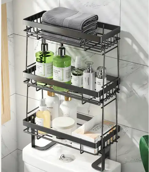 The Toilet Storage 3 Tier Bathroom Organizer Shelves Multifunctional Over Toilet Bathroom Organizer Shower Caddy