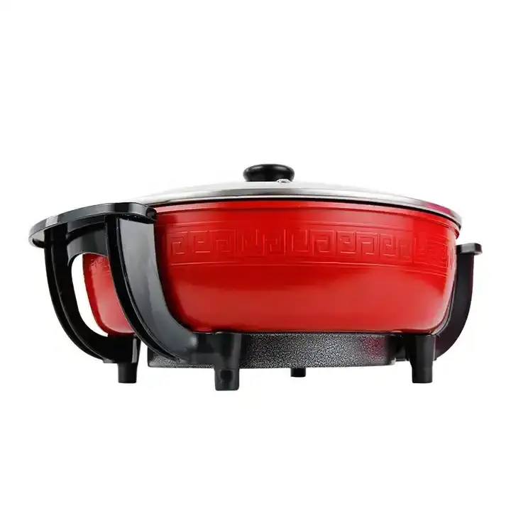 hot selling portable Korean style electric nonstick two-flavor hot pot electric sauce pan