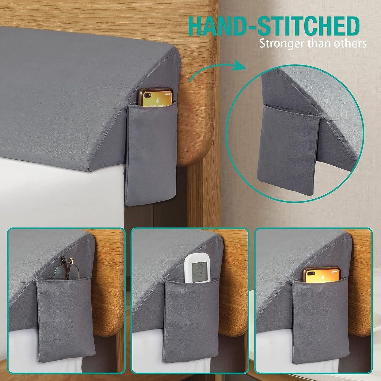 Factory Supply Bed Wedge Headboard Pillow Gap Filler Foam Wedge Multi-Use Triangular Foam Pillow Gap Filler